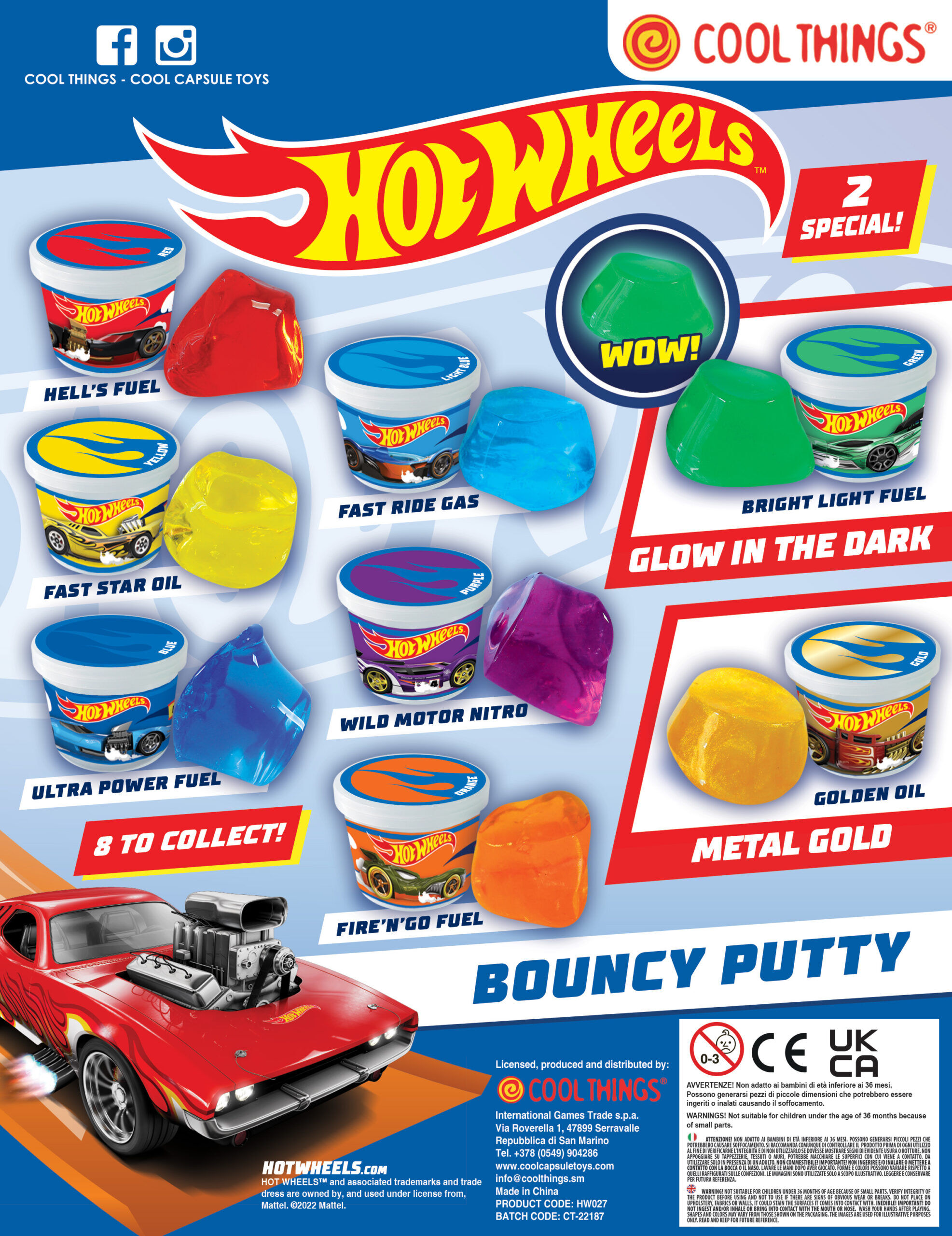 Hot Wheels Bouncy Putty 50mm Cool Things